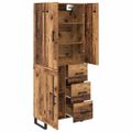 vidaXL Highboard 2 ks Staré drevo 69,5 x 34 x 180 cm