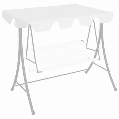 vidaXL Náhradná strieška na hojdačku, biela 150/130x105/70 cm