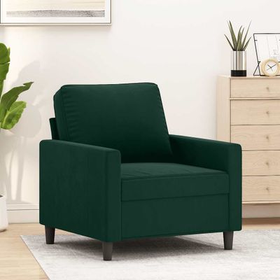 vidaXL Kreslo zelené 60 cm zamat