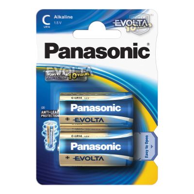 Batéria C (R14) alkalická PANASONIC Evolta 2ks / blister