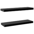 vidaXL Plávajúce nástenné police 2 ks čierne 80x20x3,8 cm