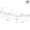 vidaXL Posteľ s matracom Dover tmavohnedá 90x200 cm látka