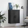 vidaXL Nástenná skrinka čierna 69,5x34x90 cm kompozitné drevo