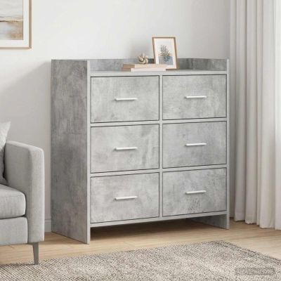 vidaXL Servírovacia skriňa Betónovo sivá 75 x 33 x 80 cm