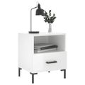 vidaXL Nočné stolíky 2 ks lesklé biele 40x35x47,5 cm kompozitné drevo