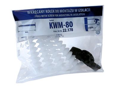Hmoždinka KWM-80 sada 4 ks + 1x kľúč do polystyrénu 78x18 --CENA BLISTR--