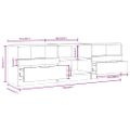 vidaXL TV stolík lesklý biely 150x33,5x45 cm spracované drevo