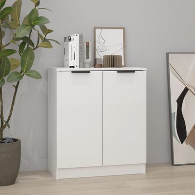 vidaXL Komoda lesklá biela 60x30x70 cm spracované drevo