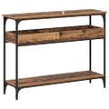 vidaXL Konzolový stôl Staré drevo 100 x 29 x 75 cm Kompozitné drevo