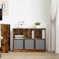 vidaXL Servírovacia skriňa Dymová dub 88,5 x 27,5 x 63,5 cm