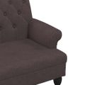 vidaXL Lavička s operadlom tmavohnedá 120x62x75,5 cm látka