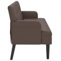 vidaXL Lavička s operadlom hnedá 112x65,5x75 cm umelá koža