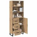 vidaXL Highboard 2 ks Remeselný dub 69,5 x 34 x 180 cm