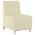 vidaXL Bezrúčková modulárna sofa jednotka 3 ks Krémová Umelá koža
