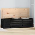 vidaXL Úložný box čierny 109x36,5x33 cm masívna borovica