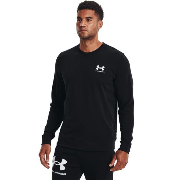 Mikina Rival Terry LC Crew Black - Under Armour, veľkosť XL, veľkosť oblečenia XL