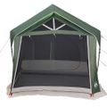vidaXL Rodinný stan Zelená a biela 620 x 322 x 240 cm Polyester