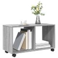 vidaXL Skrinka na kolieskach sivá sonoma 72x33x42,5cm kompozitné drevo