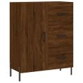 vidaXL Vysoká skrinka hnedý dub 69,5x34x180 cm spracované drevo