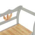 vidaXL Úložná lavica 126 cm sivá jedľový masív