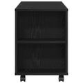 vidaXL TV skrinka kolieska dub čierna 102x34,5x43cm kompozitné drevo