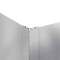 vidaXL Obrubník trávnika 100 x 100 x 35 cm Oceľ Strieborná