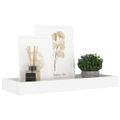 vidaXL Terasové nástenné police 4 ks dubové a biele 40x15x4 cm MDF