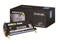 Vysoká výťažnosť - žltá - originálna - kazeta s farbivom - pre Lexmark X560dn, X560n