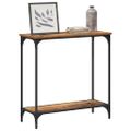vidaXL Konzolový stôl Staré drevo 75 x 30.5 x 75 cm Kompozitné drevo