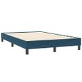 vidaXL Posteľný rám boxsping bez matracom tmavomodrý 120x210 cm zamat