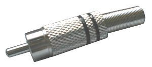Konektor CINCH kabel kov nikel čierny