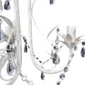 vidaXL Kryštálové závesné stropné lustre 4 ks elegantná biela