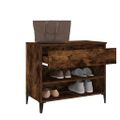 vidaXL Botník dymový dub 70x36x60 cm spracované drevo