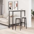 vidaXL stôl Biela 100 x 40 x 101 cm Inžinierske drevo a oceľ