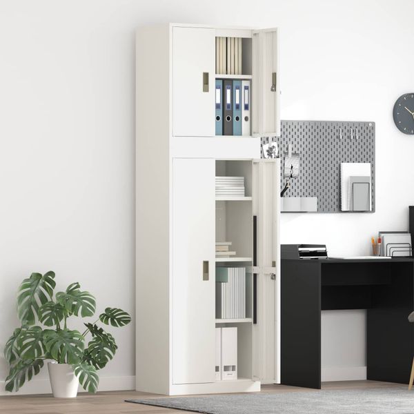 vidaXL Úložná skrinka 2 ks 60 x 40 x 210 cm Oceľ Zamykateľné