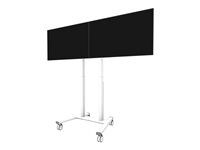 Upevňovací komponent (montážny adaptér) - pre 2 LCD displeje - uzamykateľný - oceľ - biela - veľkosť obrazovky: 42"-65" - možno pripevniť na vozík, upevniť na stojan - pre Neomounts FL55-875WH1, WL55-875WH1