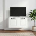 vidaXL Nástenná TV skrinka Biela 59,5 x 41 x 30 cm Kompozitné drevo