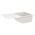 vidaXL Drez Biela 780 x 500 mm 80% Kvárc a 20% Živica