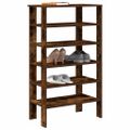 vidaXL Regál na topánky dymový dub 61x32x105 cm spracované drevo
