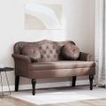 vidaXL Chesterfield lavica Hnedá 120,5 x 65 x 75 cm Umelá koža