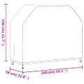 vidaXL Obal na gril 140x58x106 cm čierny 420D oxford
