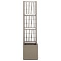 vidaXL Záhradný kvetináč s trellis Svetlohnedá 36 x 36 x 140 cm PP