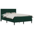 vidaXL Rám postele s matracom vidaXL Tmavozelená 120 x 190 cm Zamat