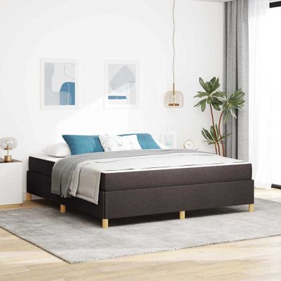 vidaXL Rám postele Tmavohnedá 180 x 200 cm látka