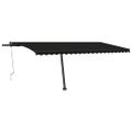 vidaXL Samostatne stojaca automatická markíza 500x350 cm antracitová
