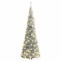 vidaXL Umelý vianočný stromček vyskakovací vločky snehu 100 LED 150 cm