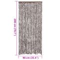 vidaXL Záves proti muchám hnedo-biely 90x200 cm ženilka