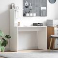 vidaXL Stôl Biela 102 x 50 x 124 cm Kompozitné drevo