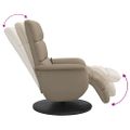 vidaXL Masážne sklápacie kreslo s podnožkou kapučínové umelá koža