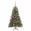 vidaXL Umelý vianočný stromček Zelená 150 cm PVC, plast a oceľ